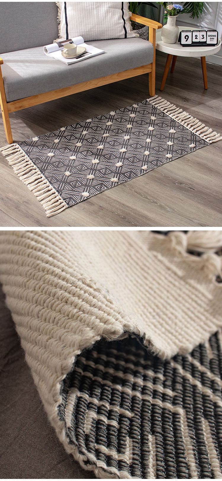 Sovrum Sängfilt Vardagsrum Dörrmatta Nordic Style Tryckt Tuftad Golvmatta Veranda Balkong Fotmatta 60x90_voghion.com