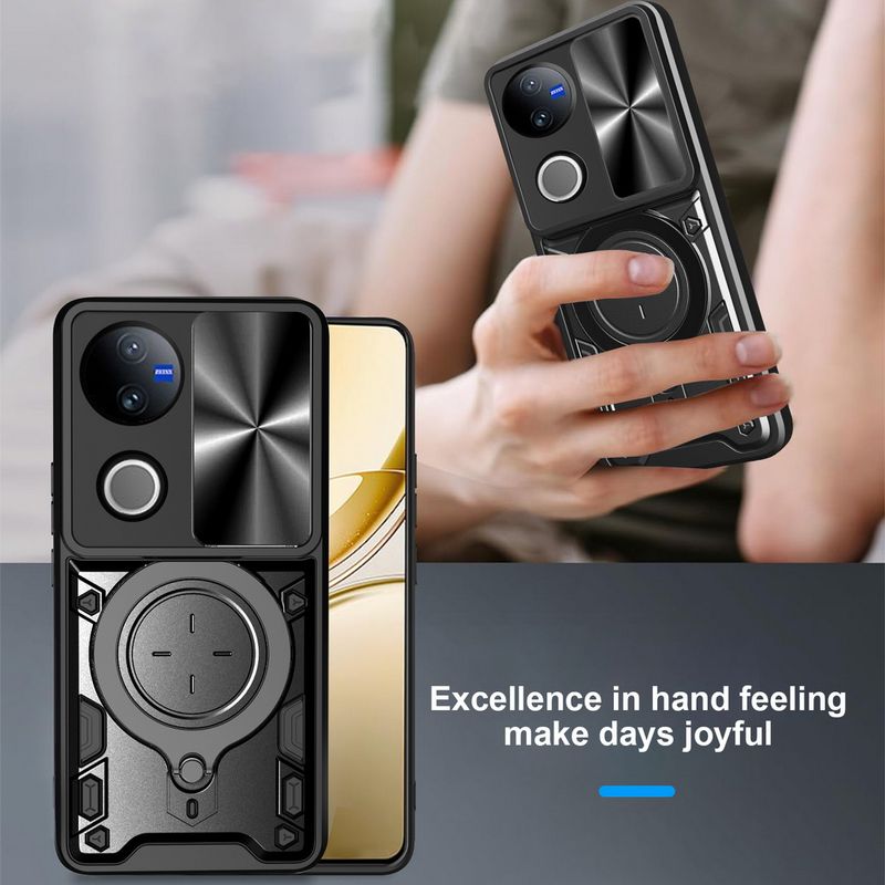 Metallring-Magnet-Autohalterung Kamera-Schutzhülle für VIVO V50 Lite V40 Pro V30 V29 V27e V25 Rotierende Halterabdeckung_voghion.com