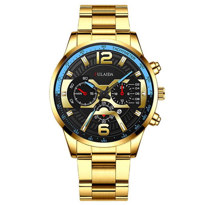 Relógio masculino fashion com contas e pulseira_voghion.com