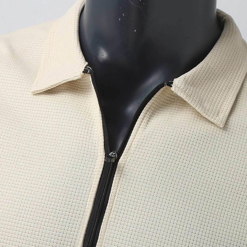 Outono e inverno novo terno casual, manga waffle calças compridas conjunto de duas peças, terno masculino_voghion.com