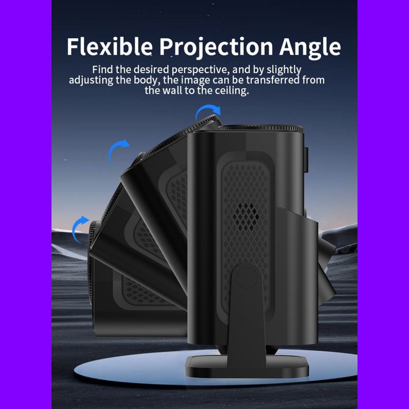 HY320mini4K Cross-border New Product Household Miniature Portable Projector Wired Small Mobile Phone Projection Screen Projection Bubble_voghion.com