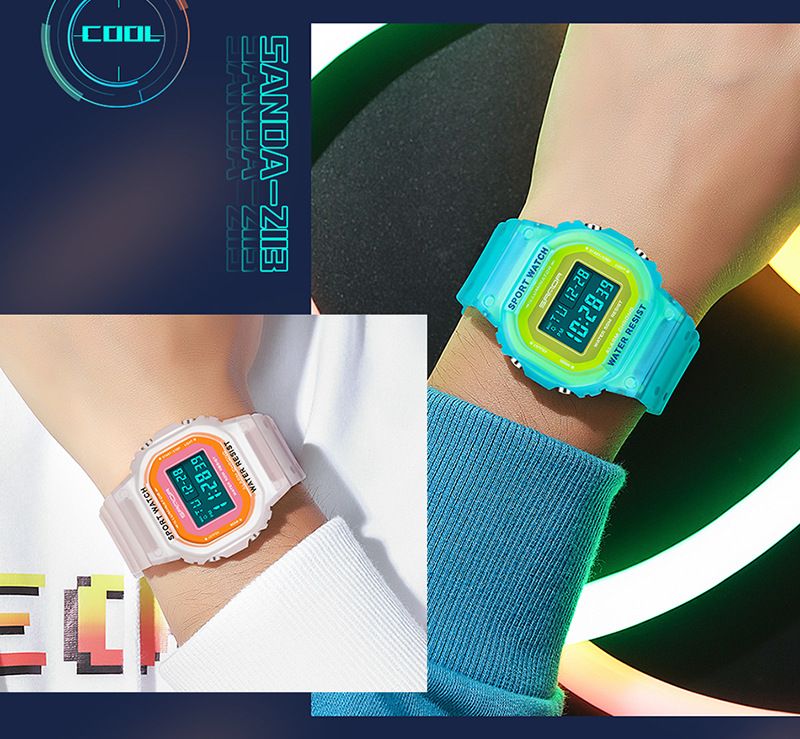 Nyt enkelt display gennemsigtig rem til mænd og kvinder, moderigtigt personlighedsur med lysende og vandtæt rem_voghion.com