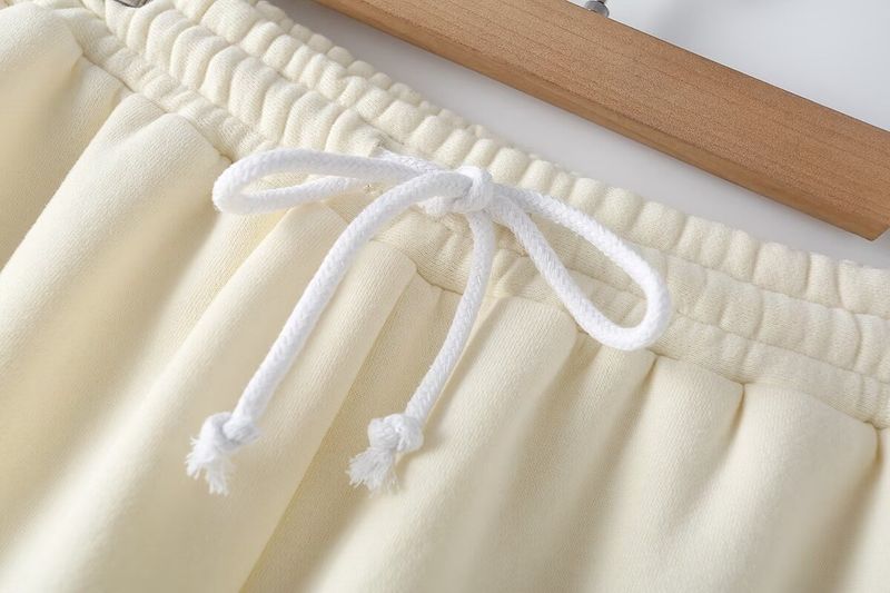 Damenbekleidung Herbst Mehrfarbig All Match Kapuzenpullover Langarm Sweatshirt Weites Bein Freizeithose_voghion.com