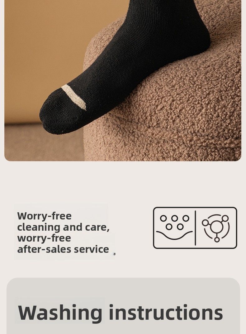 5 paia di calzini termici invernali in spugna spessa da uomo multi-stile, calzini tubolari medi, calzini sportivi, calzini termici invernali_voghion.com