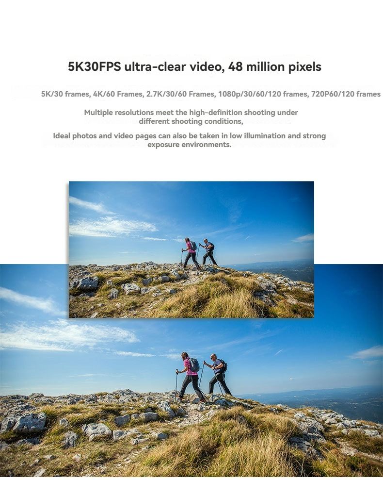4K-camera voor foto's en video's Gos Pro-kop met wifi-stabilisator 30m waterdichte camcorder_voghion.com