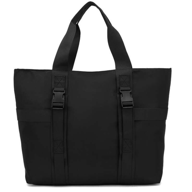 Men's Handbag, Large Capacity Single Shoulder Trendy Tote Solid Color Waterproof Travel Bag, Student Makeup Bag_voghion.com