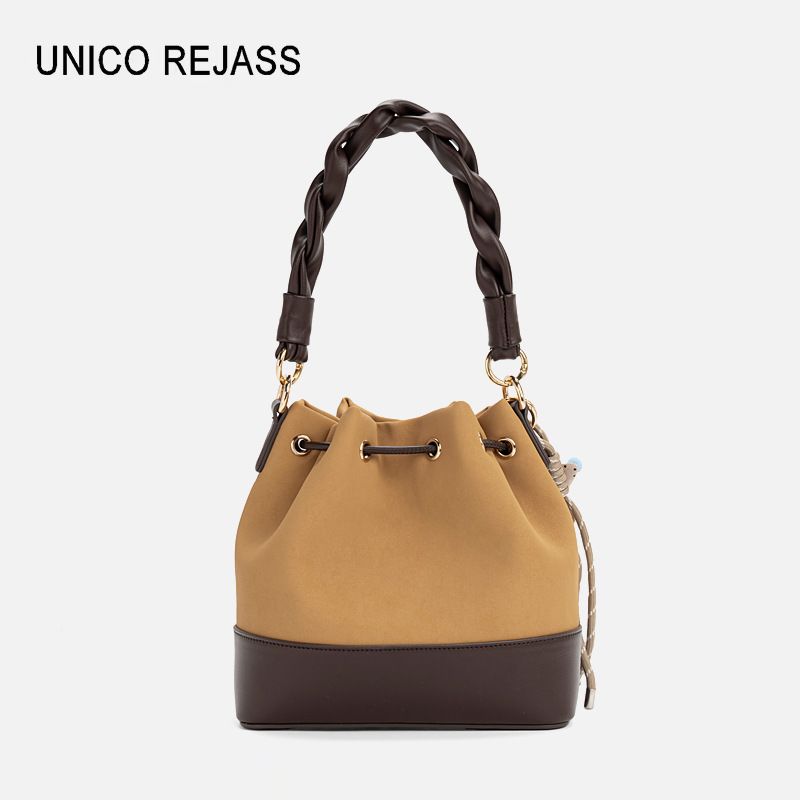 Nuova borsa a mano in pelle lucida per donna, borsa a secchiello, borsa a tracolla leggera di lusso di alta gamma_voghion.com