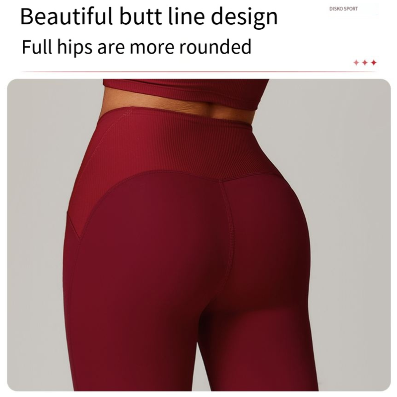 Splicing vrijetijdskleding met lange mouwen yoga afslankend hoog getailleerde sportkleding dames outdoor hardloopfitnesspak 8889_voghion.com