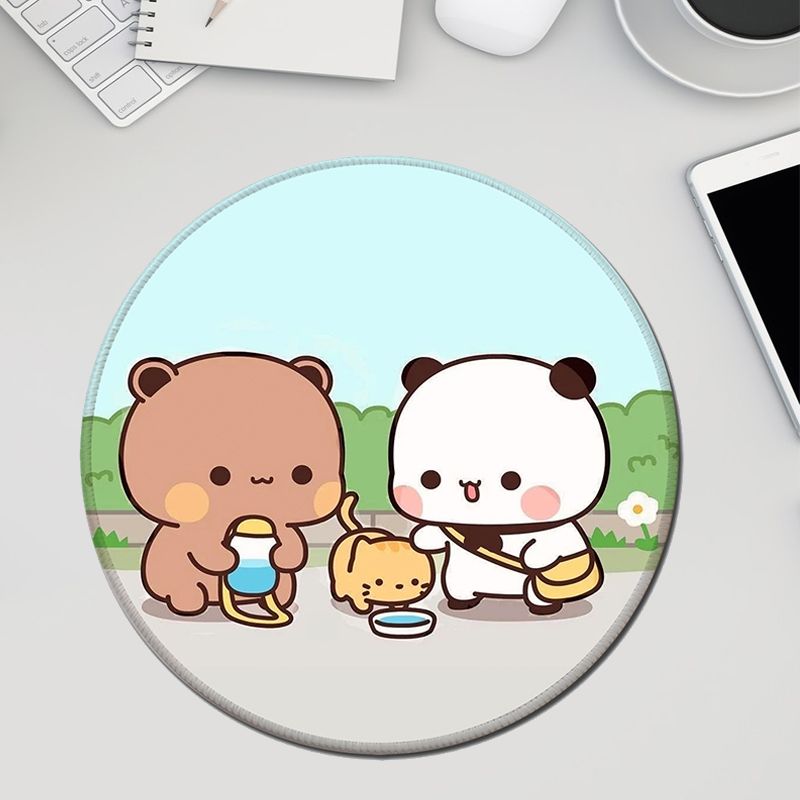 Ongeëvenaarde kwaliteit internet beroemdheid één twee stoffen muis ronde cartoon schattige student schrijftafel mat kantoor computer toetsenbord mat_voghion.com