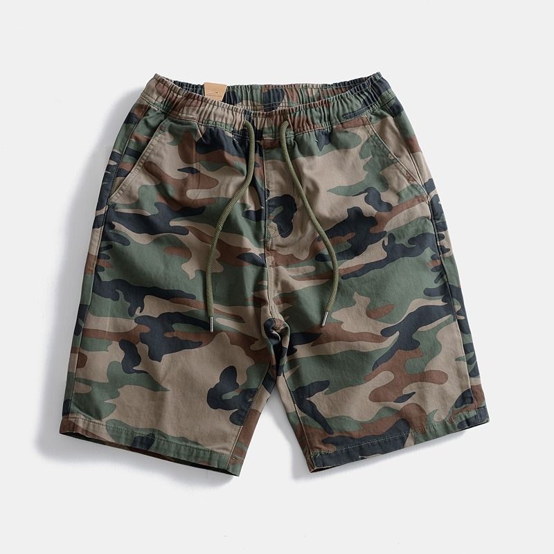 Verschleißbeständeg Tarnung Aarbechtsshorts Aarbecht, Summershorts, locker Fënnef-Véierel Casual Baustell Outdoor Hosen_voghion.com