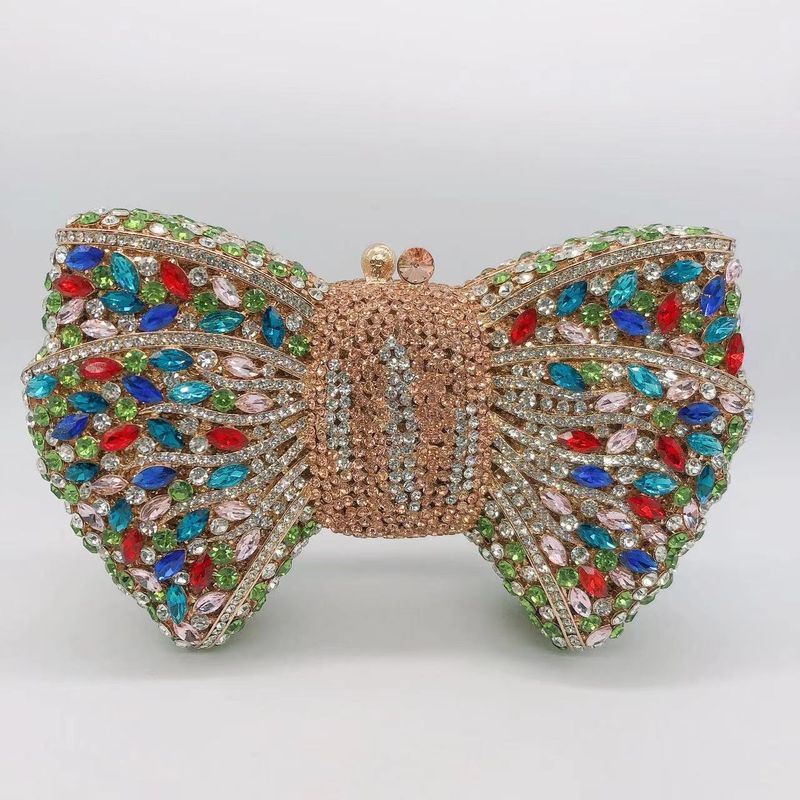 Bow teemant õhtukott banketi kleit strassikivist käekott Uus Bow Clutch rahakott_voghion.com