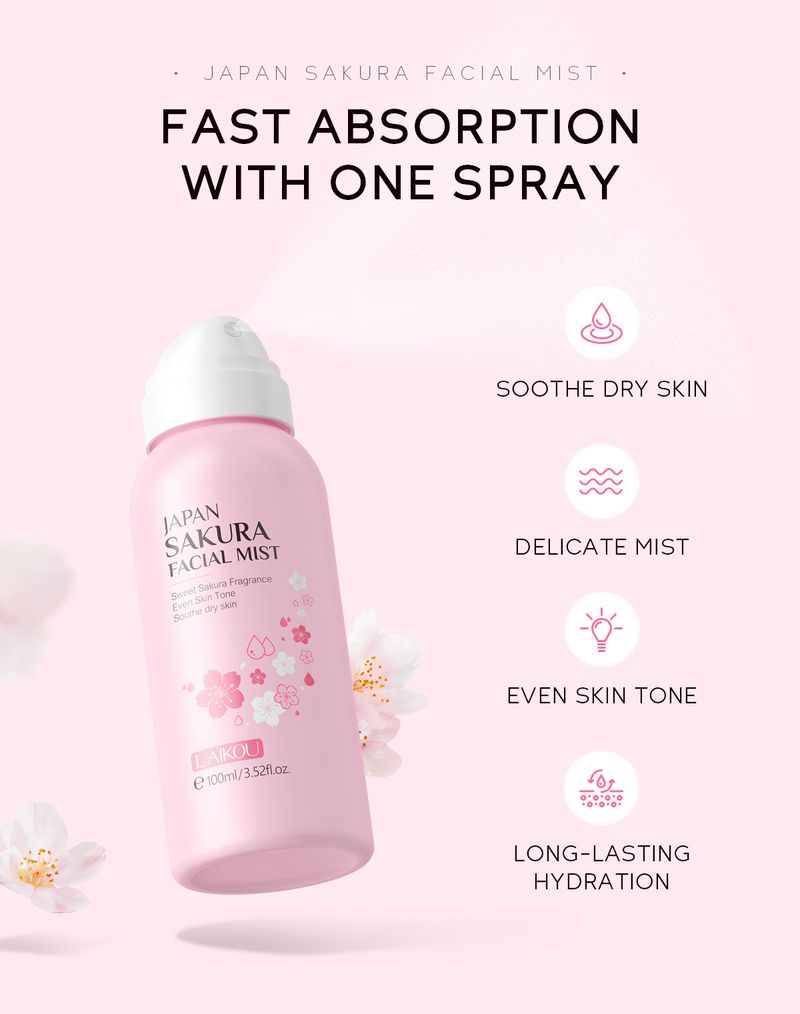 Laico Sakura Spray 100ml Hydraterende en Hydraterende Huidtoner Een Stuk Verzending_voghion.com
