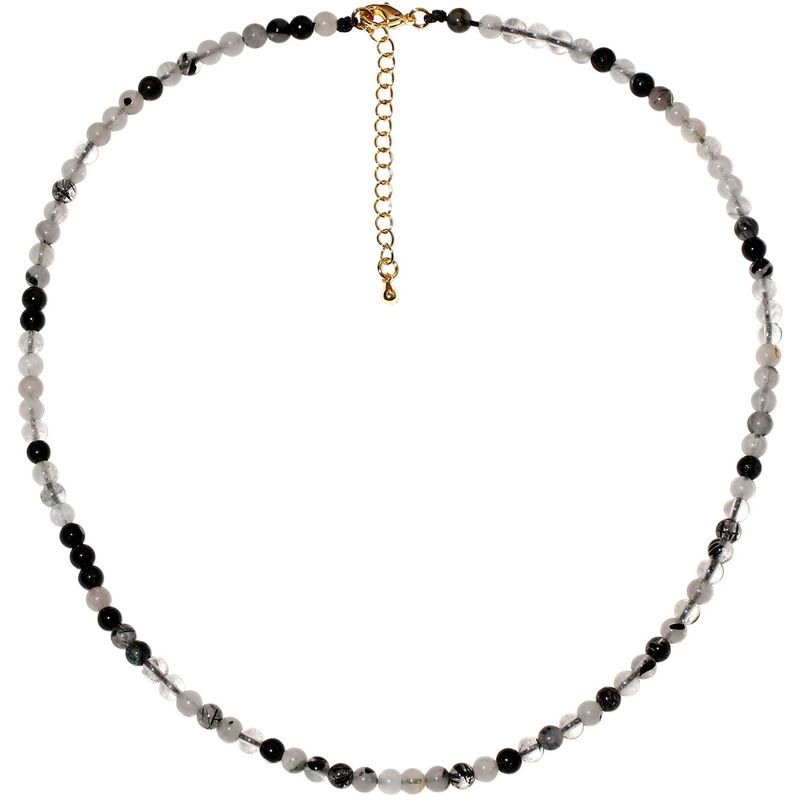 Collana con perline di agata e ossidiana di cristallo da 6 mm in pietra naturale, catena per clavicola alla moda da donna Dopamine_voghion.com