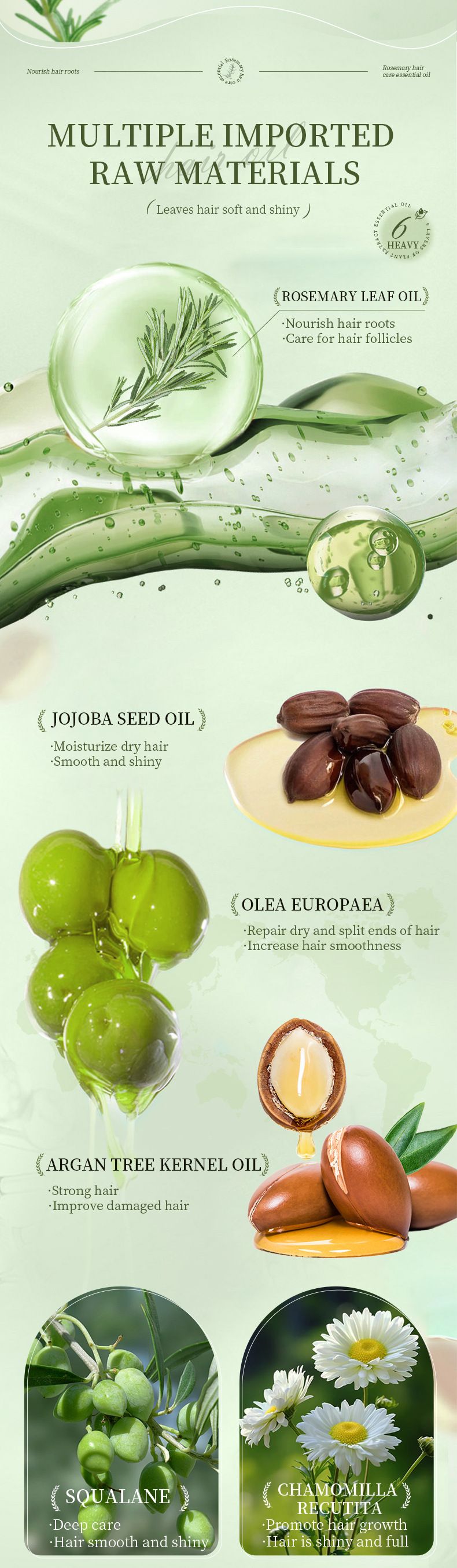 Ätherisches Rosmarinöl für die Haarpflege kann krauses Haar verbessern und durch Färben und Verbrühen verursachte Schäden reduzieren_voghion.com