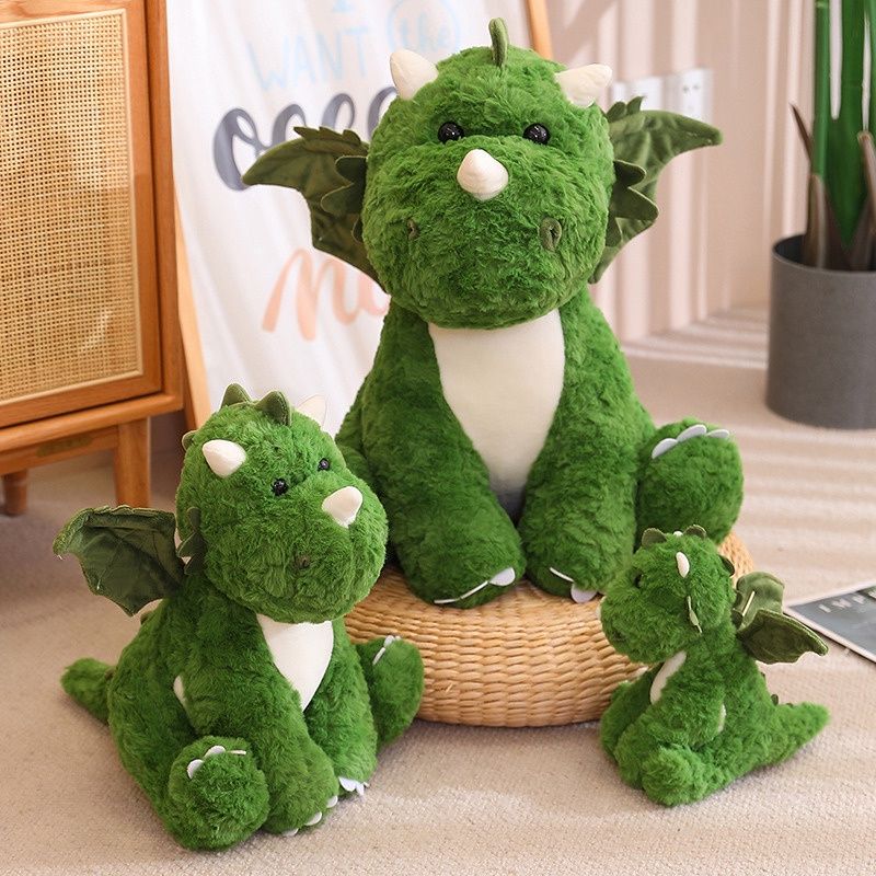 Cute Dragon Toy Plush With Wings Dinosaur Egg Stuffed Animal For Kids Soft And Cuddly Doll Girls For_voghion.com