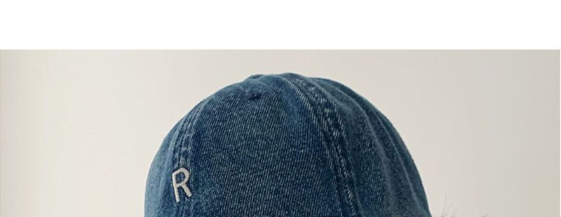 Gorra de béisbol vaquera con letras para mujer, versión coreana, Simple, profunda, lengua superior, cabeza grande, cara pequeña_voghion.com