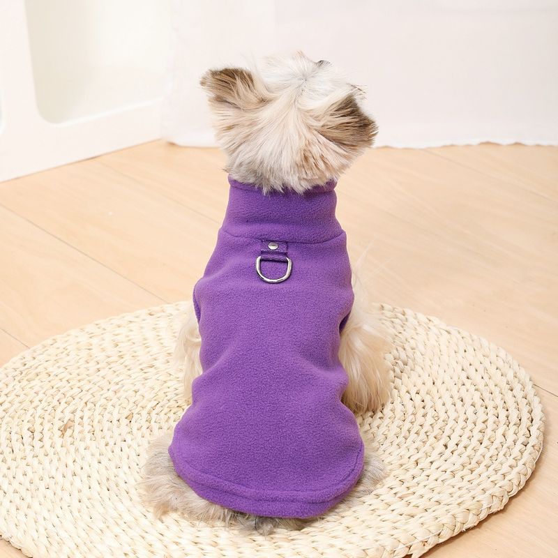Pet Clothes Teddy Bichon Small And Medium Dogs Sweatshirt New Fleece Leashable Warm Apparel_voghion.com