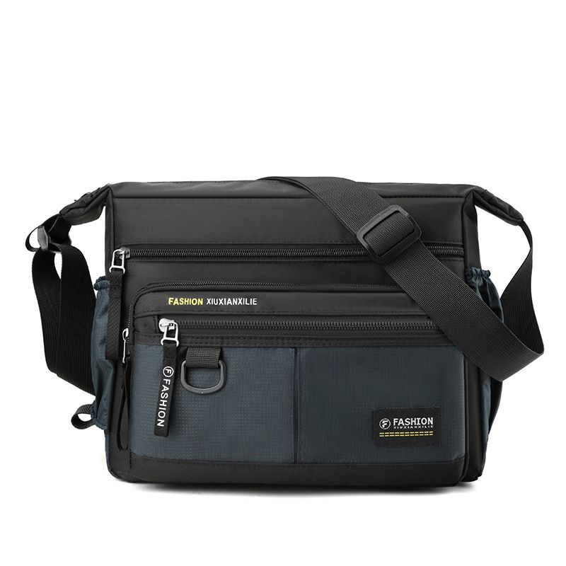 Umhängetasche mit großer Kapazität für Männer, Oxford-Stoff, Pendler-Canvas mit mehreren Taschen, Schultertasche für Männer mittleren Alters_voghion.com