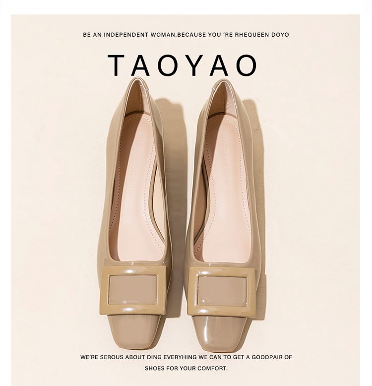 Black Clothing Flat Women 2025 New Arrival Square Toe All-Matching Soft Leather Comfortable For Work Women's_voghion.com