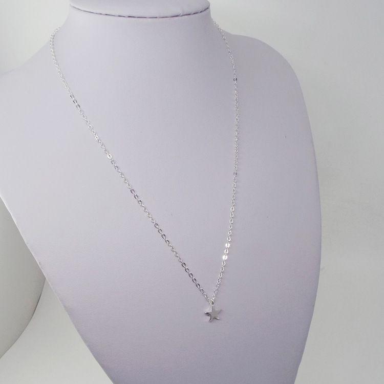 Europese Amerikaanse eenvoudige en modieuze dikke ster hanger ketting, sieraden accessoires groothandel, luxe ketting_voghion.com