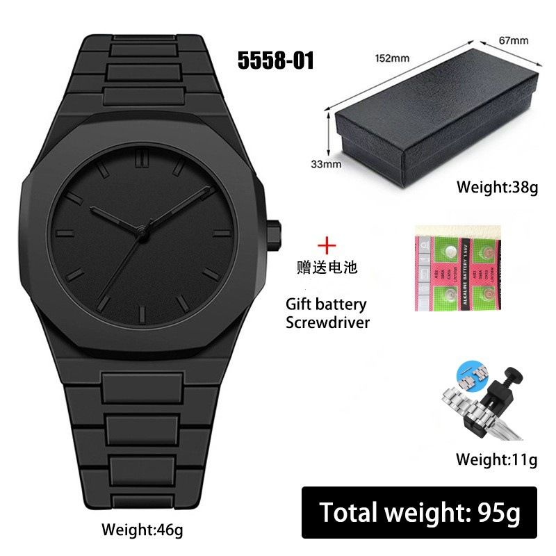 Reloj de cuarzo de plástico con números arábigos para hombre y mujer, 2025_voghion.com