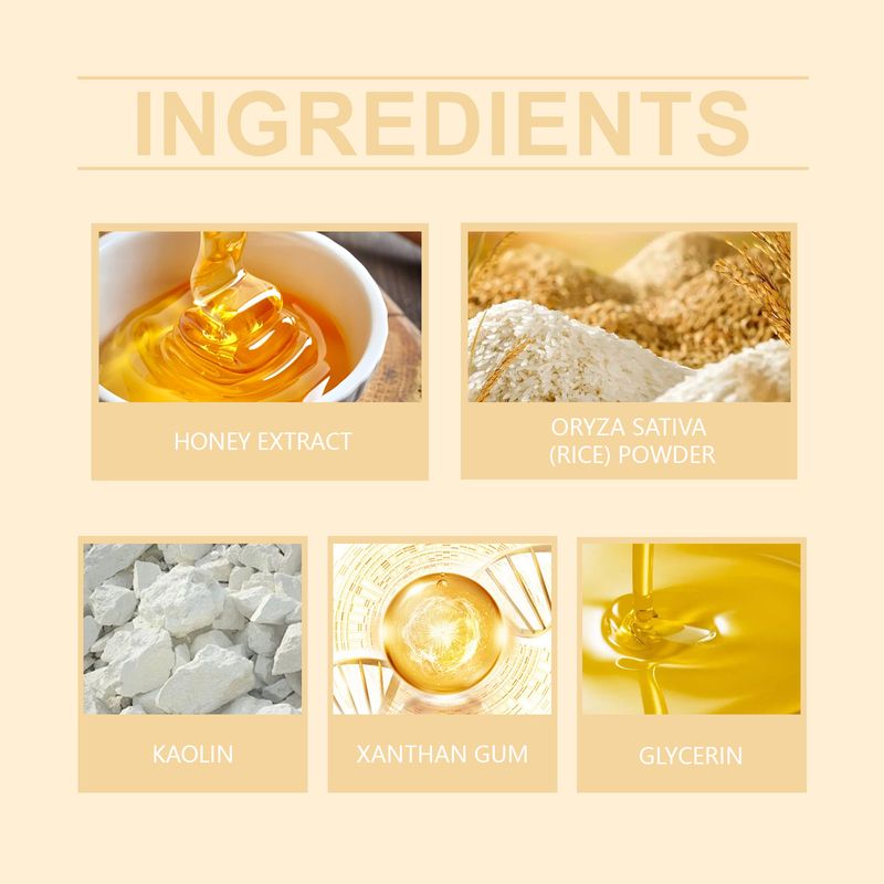 Reis Hunneg Feuchtigkeitsspenderend an ophellend Mask Feuchtigkeitsspenderend, hydratiséierend, pflegend a verbessert de Glanz vun der Gesiichtshaut_voghion.com