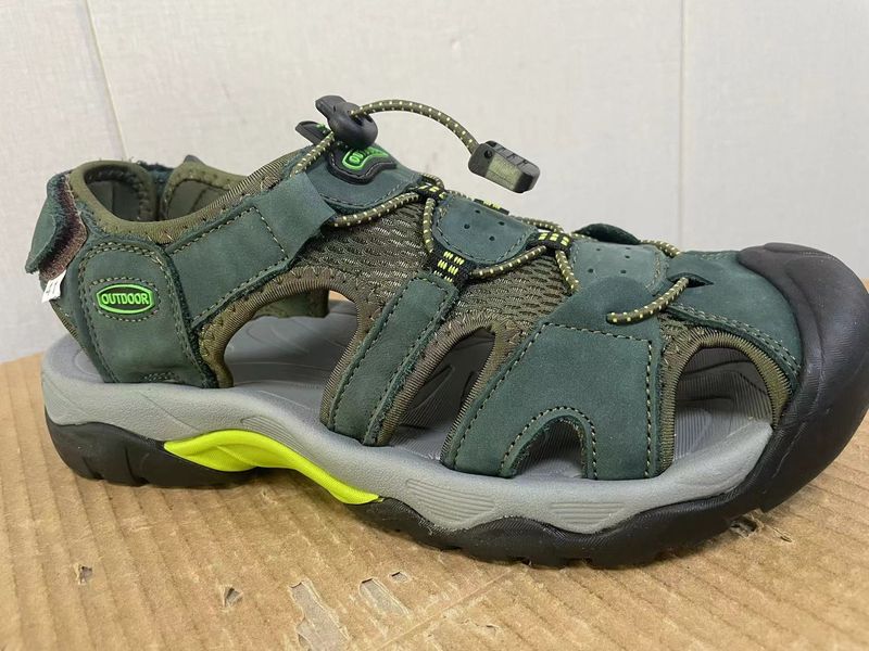 Große Sommersandalen, Outdoor-Wanderschuhe aus Rindsleder mit oberer Schicht, lässige Strandschuhe für Herren_voghion.com