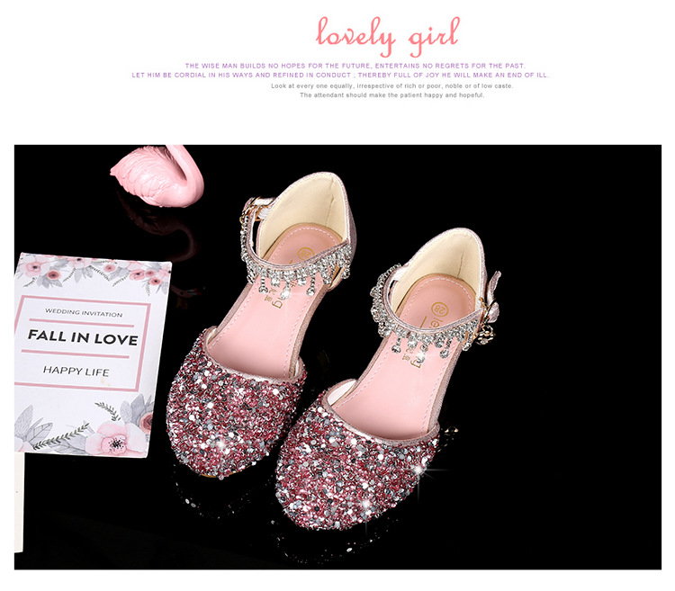 Sandali estivi nuovi alla moda da principessa per ragazze Big Water Diamond Performance edizione coreana scarpe per bambini traspiranti rosa_voghion.com