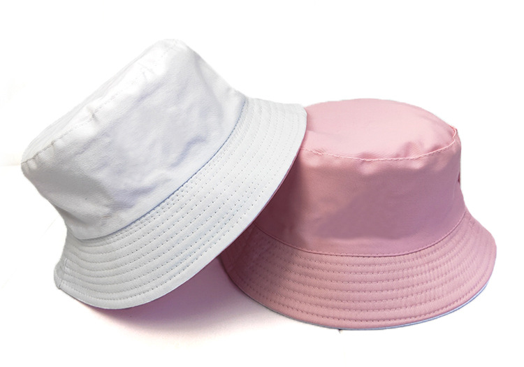 Black Solid Dots Bucket Hat Two Side Wear Unisex Simple Bob Caps Hip Hop Gorros Men Women Panama Cap Beach Fishing_voghion.com