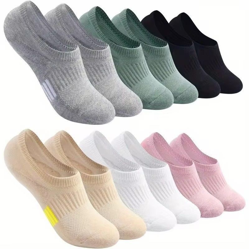 Niedrig geschnittene Füßlinge für Damen und Herren – Atmungsaktive, unsichtbare Sommersocken aus Polyester (rutschfest, nahtlose Zehenpartie, 6er-Pack in neutralen und Pastellfarben)_voghion.com
