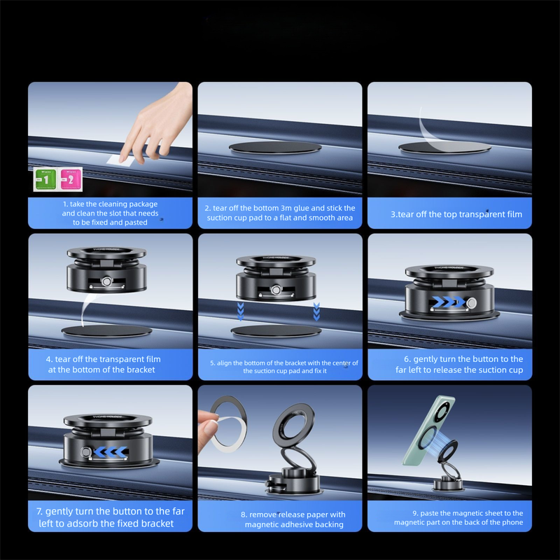 Supporto per telefono a vuoto, pieghevole, ventosa, stabile, navigazione, speciale, forte supporto magnetico per auto_voghion.com