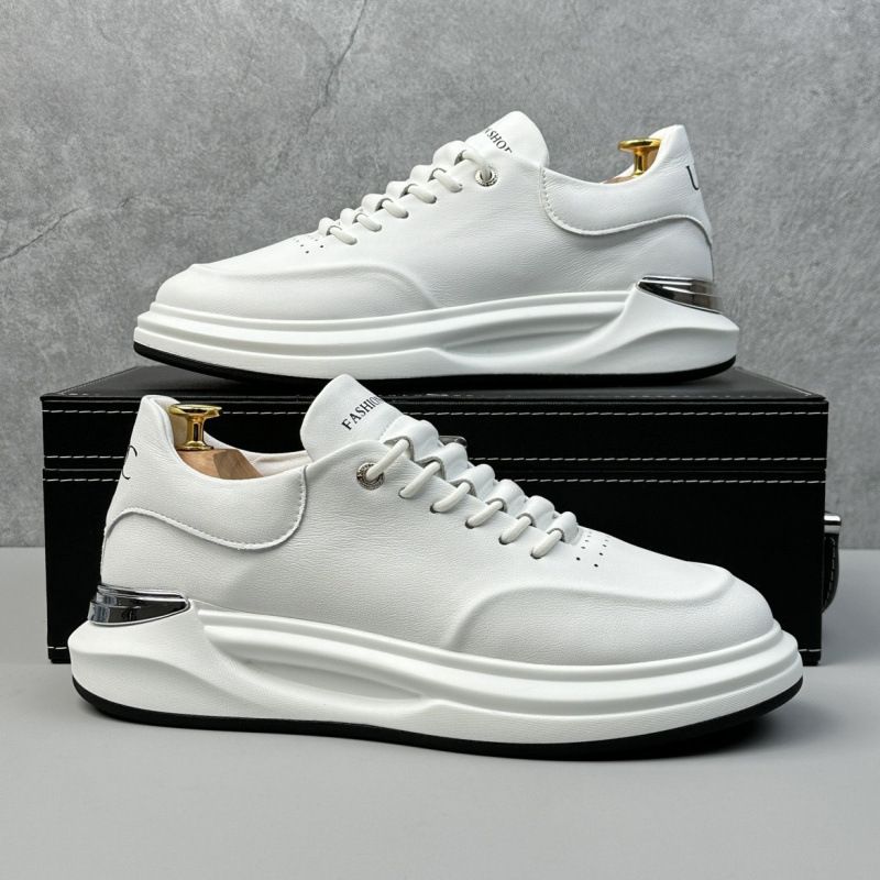 Scarpe da uomo di qualità imbattibile, autunno 2023, nuovo stile, versatili per uomini e ragazzi, basse, bianche, con suola spessa, casual e rialzanti._voghion.com