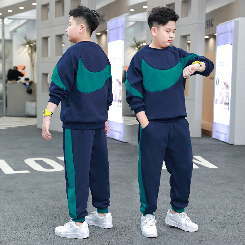 Fat clothing, boys' sweater set, spring autumn 2023, new middle-aged and elderly children's fattening up,_voghion.com