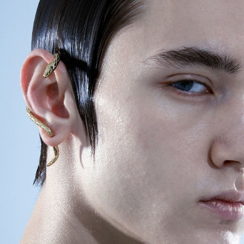 KANSAI Nuovo gancio per orecchio a forma di serpente, moda, personalità, design unico per donne, orecchini di alta gamma per uomini alla moda_voghion.com