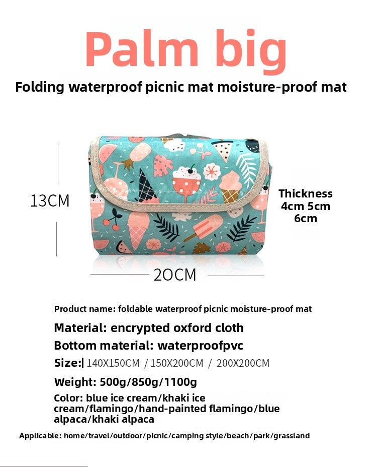Esterilla de playa ultraligera portátil para picnic con dibujos animados, 2023_voghion.com
