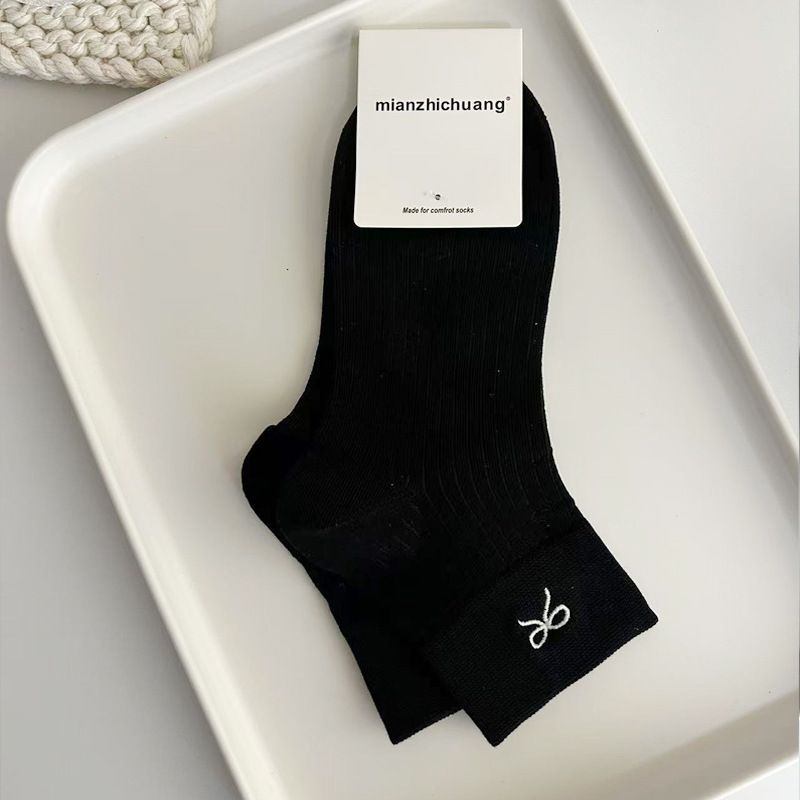 Internet Celebrity Bow Children's Summer Ballet Socks White Cotton Socks College Style_voghion.com