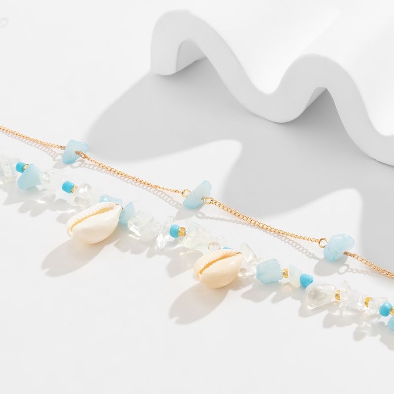 Set da donna sexy in stile spiaggia per le vacanze, set di gioielli con catena per il corpo con conchiglia geometrica personalizzata_voghion.com