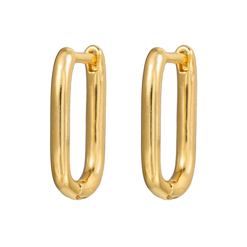 Vintage Commuting Copper Plated Earrings With Simple And Cool Style Ear Buckles, Niche Design, Ear Loops For Women_voghion.com