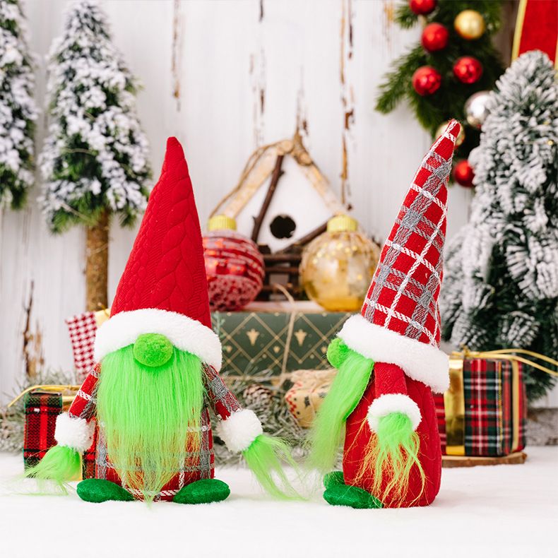Božični okraski Lutka brez obraza Zeleni lasje Pošastni okraski Lutka Grinch Elf Gnome_voghion.com
