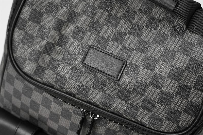 Men's trendy brand minimalist plaid university book computer backpack new model_voghion.com
