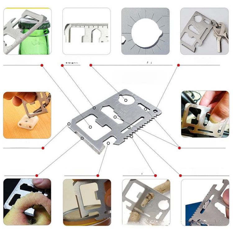 Outdoor Multi-Functional Gear Set Disaster Prevention First Aid Whistle Fire Starter Survival Kit_voghion.com