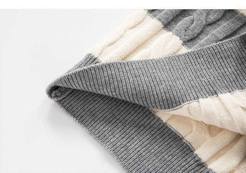 Men's Clothing 2024 autumn and winter new European and American men's round neck sweater striped casual knitted bottoming shirt _voghion.com