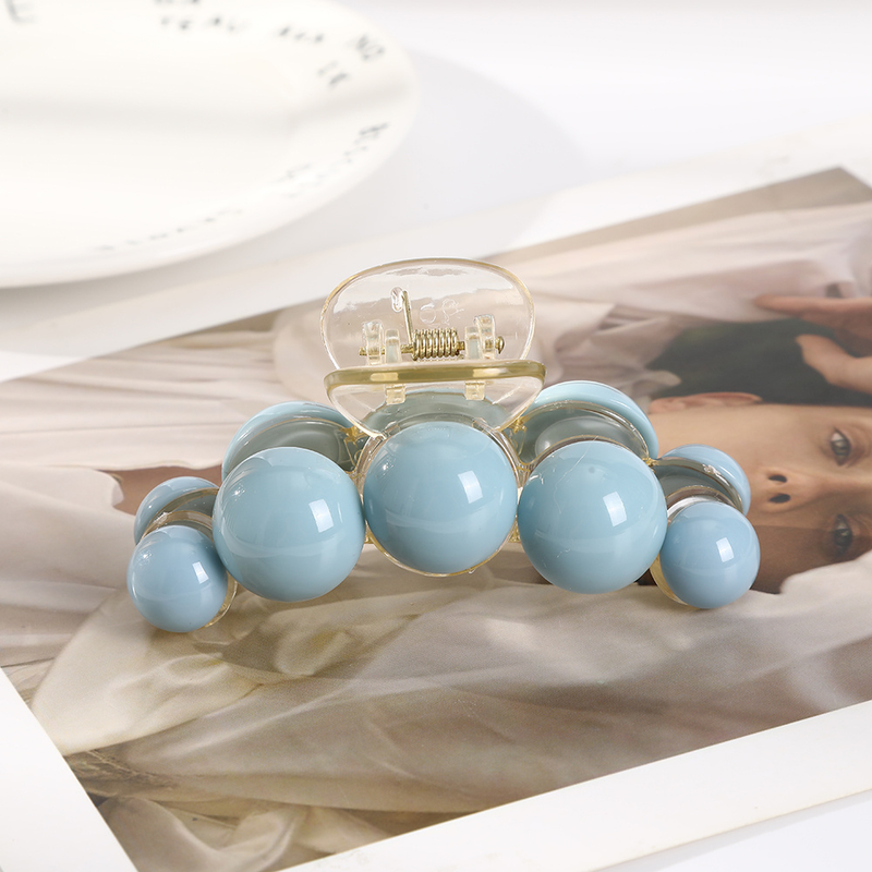 1 pz elegante fermaglio per capelli a forma di palla lucida - fermaglio per coda di cavallo antiscivolo a forma di artiglio di squalo per donne e ragazze_voghion.com