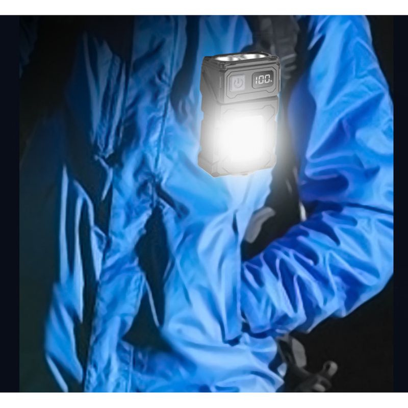 Nové digitální COB+LED silné pracovní světlo s otočným magnetickým sacím otvorem o 180° a čekáním na výstupní varování při nouzové situaci_voghion.com