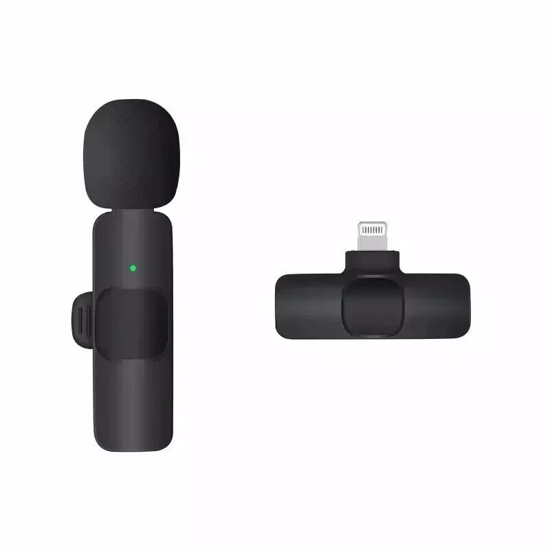 Wireless Lavalier-mikrofon Clip Mic Für IPhone IPad Samsung Aufnahme Vlog_voghion.com