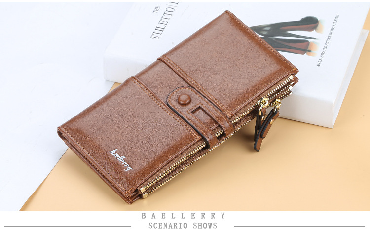 Large Capacity Buckle Zipper, Simple Multi-card Wallet, Women's Long Hand Wallet_voghion.com