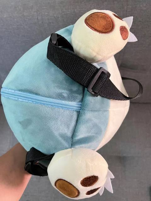 Mochila de pelúcia Snorlax Mochila escolar de desenhos animados para jardim de infância leve Bolsa de moedas infantil Moda para todos os jogos Bolsa diagonal para estudantes_voghion.com