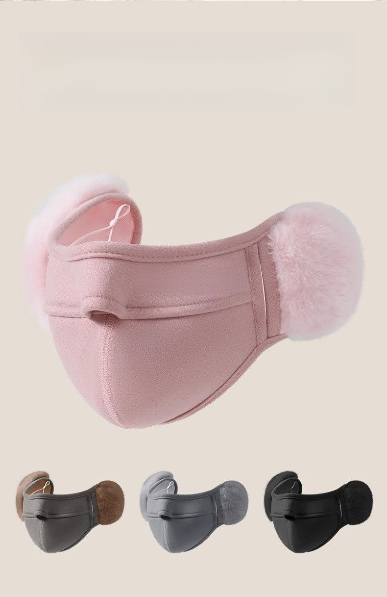 Warm Mask With High-Value Women's Cycling Mask, Autumn Winter Cold-Pro, Fleece-Lined, Ear And Face Protection,_voghion.com
