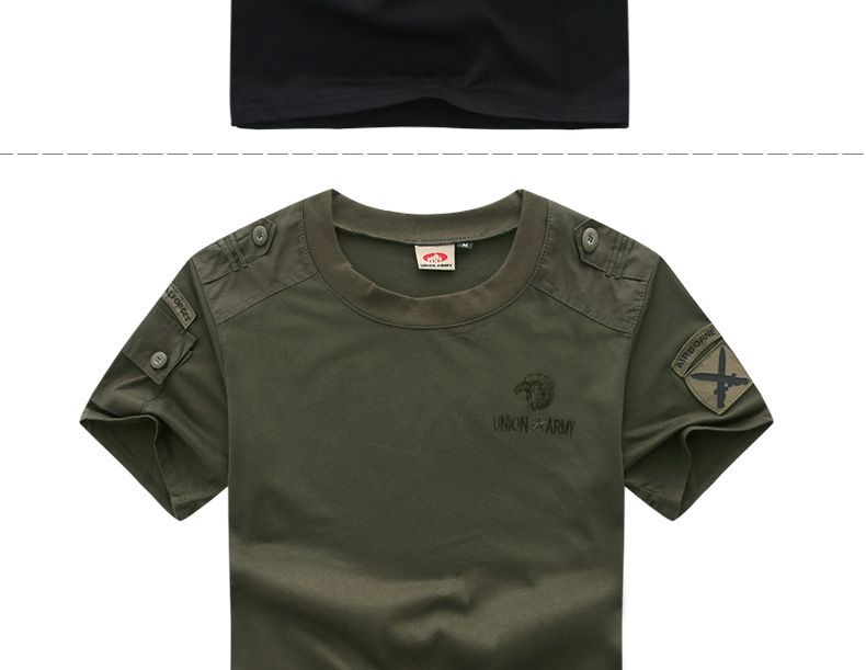 Military Tactical T-shirt For Men - Quick-dry Camo Tee With Special Forces Style (Army Green/Black/Woodland Camo, Seal Team/Airborne Inspired)_voghion.com