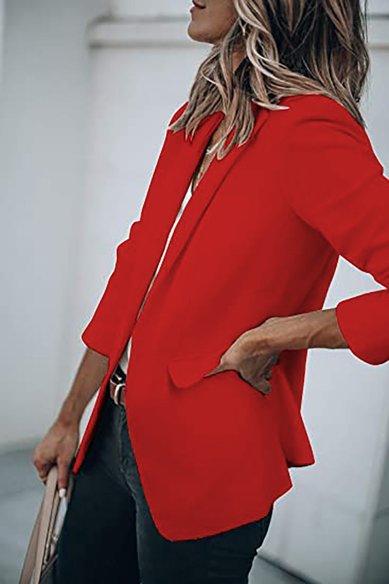 Giacca autunno nuovo temperamento da donna a maniche lunghe con colletto monopetto_voghion.com